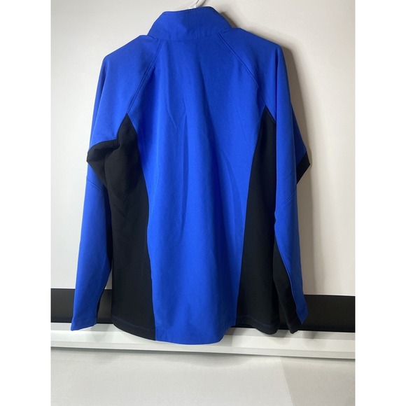 Speedo Blue Full Zip Athletic Track Jacket Performance Jacket  size L - Picture 3 of 13